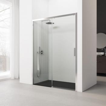 Real Shower Mampara de Ducha Corriente con Vidrio Templado 6 mm Transparente