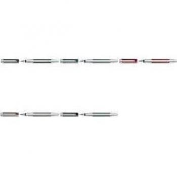 Pelikan Pura P40 Penna Stilografica Sistema Di Riempimento Della Cartuccia Antracite, Argento 1 pz