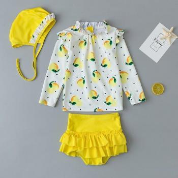 Traje de Baño Infantil Limón con Manga Larga UV