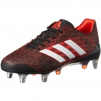 Adidas Men's Kakari Light SG Rugby Cleats - Black/White/Red, Size 9 UK