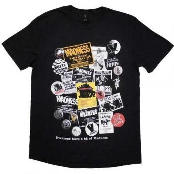 Camisa Madness XL Negro con Posters y Pegatinas