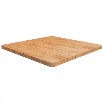 VidaXL Square Table Top Light Brown 90x90x4cm Treated Solid Wood Oak