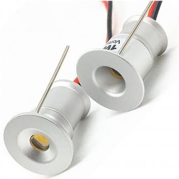 9 X Mini Faretto A Led Da Incasso 1w Cree Cob Silver Cielo Stellato Punto Luce -bianco Naturale