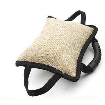 Coussin d'apprentissage canin durable – poignées cordées, jouet de mastication