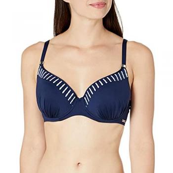 Top de maillot de bain bleu avec armatures