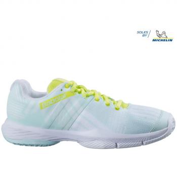 Calzado Deportivo Babolat Sensa Azul y Amarillo Fluor Mujer