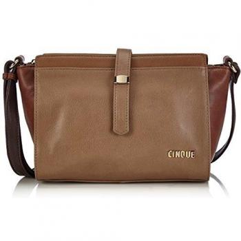 Cinque Fabiola Crossbag - Bolso bandolera, color Taupe 7985, talla 29x18x13 cm