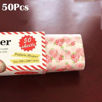 Papel de embalaje a prueba de grasa, 50 Uds