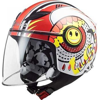 Casco LS2 of602 funny sluch rojo / blanco