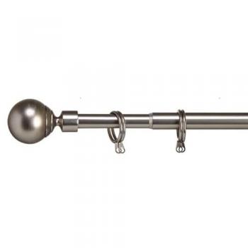 Ferro da stiro per tende estensibile con sfera d'argento 5 x 126 x 5 cm