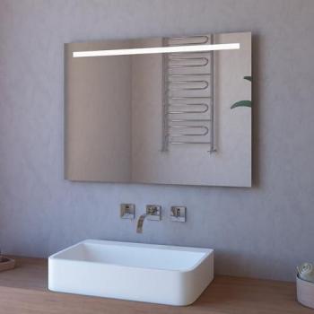 Specchiera da parete 100x70 con fascia LED e illuminazione interna