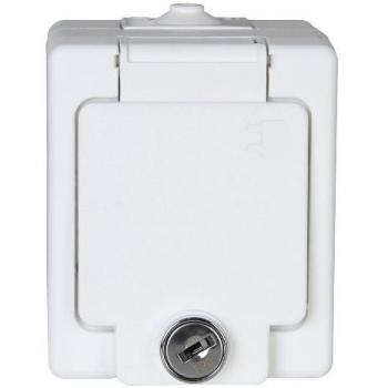 Spina-Presa da Parete Kopp 105602008 con Coperchio a Cerniera e Lucchetto, IP 44, Standard
