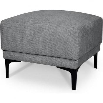Polsterhocker Xander in Dunkelgrau, 58 cm