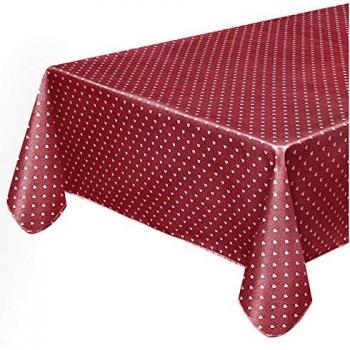 Copritavolo Tonda Bordeaux Cuori 155 cm
