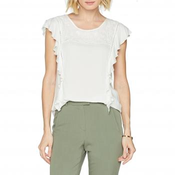 TAIFUN by Gerry Weber Damen Bluse mit langen Ärmeln, Farbe Off-White, Größe 42