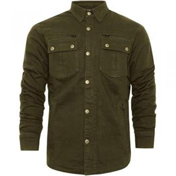 Camicia da Moto Bores Driver Verde 2XL Uomo