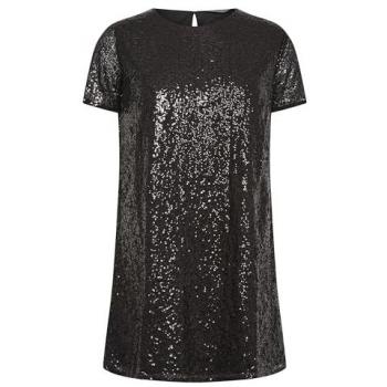 Robe Mini PixieGirl Petite à Paillettes Noires