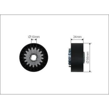 Deflection/Guide Pulley – Timing Belt CAFFARO 36‑68