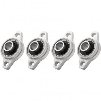 4 x KFL001 12 mm roulements en alliage de zinc auto‑alignement oreiller bride rhombi logement argent