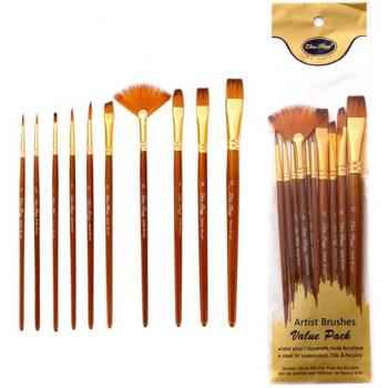 10Pcs Nylon Hair Art Brush Set