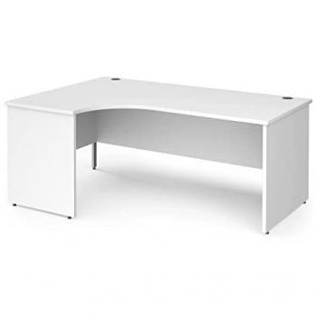 Left‑Hand Ergonomic Corner Desk, 25” – Panel Ends & Silver Legs