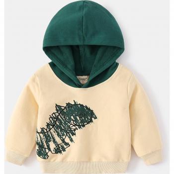 Sudadera con capucha de dinosaurio para niños, 2-7T, diseño de grafiti, algodón