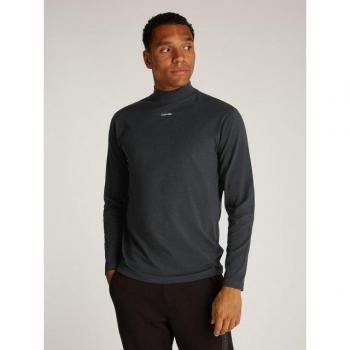 CK Stehkragenshirt mit Nano‑Logo‑Print – Größe XXXL