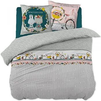 Housse de couette Naturelle - L'effet Papillon - 220 x 240 m - Blanc