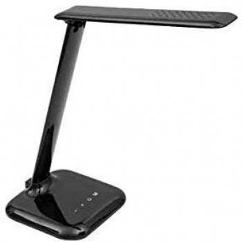 Flexo De Led Phyton Negro 5,2w 3000-5000-6000k 500lm 34x28x15 Cm Articulable, Tactil Y Plegable