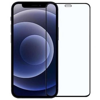 Protecteur d'écran en verre trempé Premium 9D avec bord noir pour iPhone 12 Mini