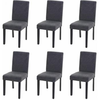Küchenstühle Littau 6‑faches Set – HHG Textil in Dunkelgrau