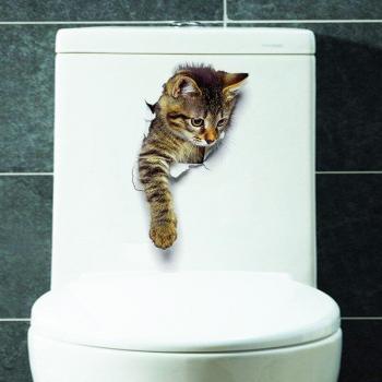 Cat-Themed Vinyl Wall Stickers for Home