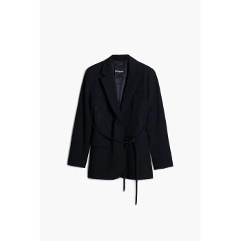 Desigual, Blazer Preto Ajustável, Tamanho M