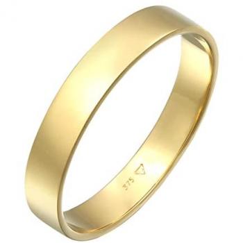 KUZZOI - Bandring Herrenring Freundschaftsring 375 Gelbgold Ringe 1 ct