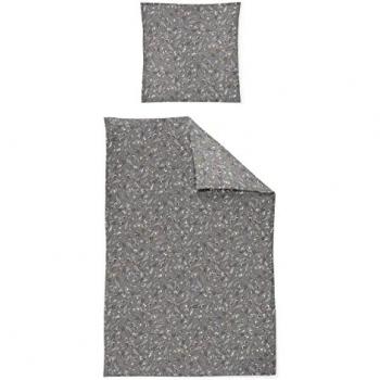 Irisette Bettwäsche Sky 8420, 155 cm x 220 cm, grau, Mako-Satin
