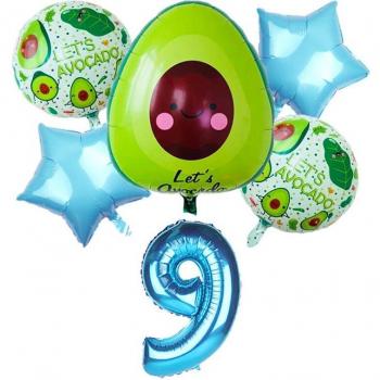 6pcs Helium Avocado Party Balloons