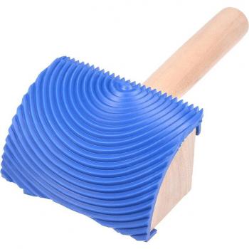 3 Wooden Handle Rubber Graining Stamp for Wall Decoration