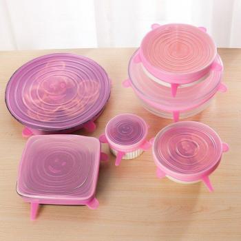 6 Pack Reusable Silicone Food Covers