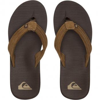 Men's Quiksilver Carver Suede Sandals - Brown - Size 8