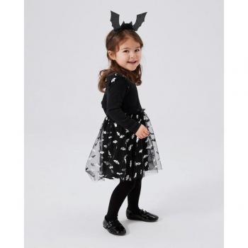Vestido de tul para niñas con mangas largas