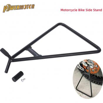 Universal Motorcycle Triangle Kickstand Black Steel 39x25x11cm