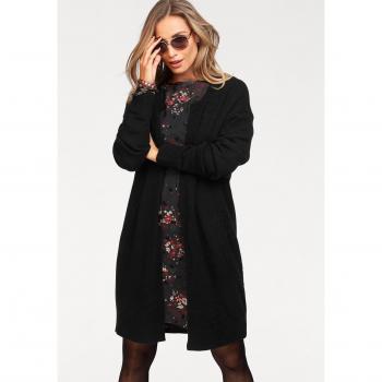 Oversized Aniston Casual Strickjacke – Schwarzer Rundhals