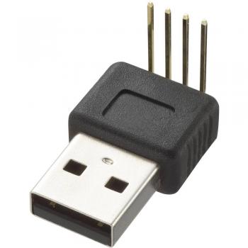 USB Type‑A 90° pour circuit imprimé – Connecteur mâle