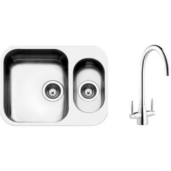 UMMIRO Alba Undermount 1.5 Bowl Sink And Miro Tap Stainless Steel