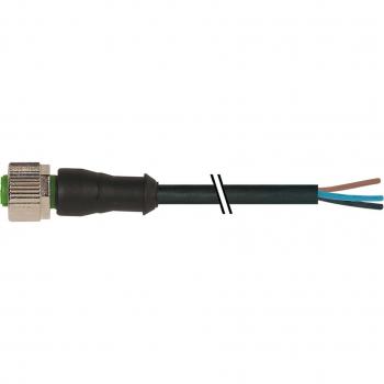 M12 Sensor-Actuator Patch Cord 5m, Unconfigured, Black