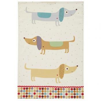 Animal Print Hot Dog 100% Cotton Tea Towel