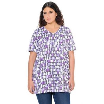 Ulla Popken Damen-T-Shirt – Größengroß, grau, 50/52 – Baumwolle