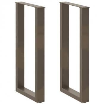 Natural Steel U-Shaped Coffee Table Legs - Set of 2