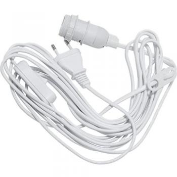 MARELIDA Hängeleuchte Kabel für Leuchtsterne u.Hängeartikel 3,5m E14 Fassung Schalter weiß