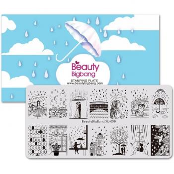 BeautyBigBang Starry Sky Nail Art Stencil XL-054